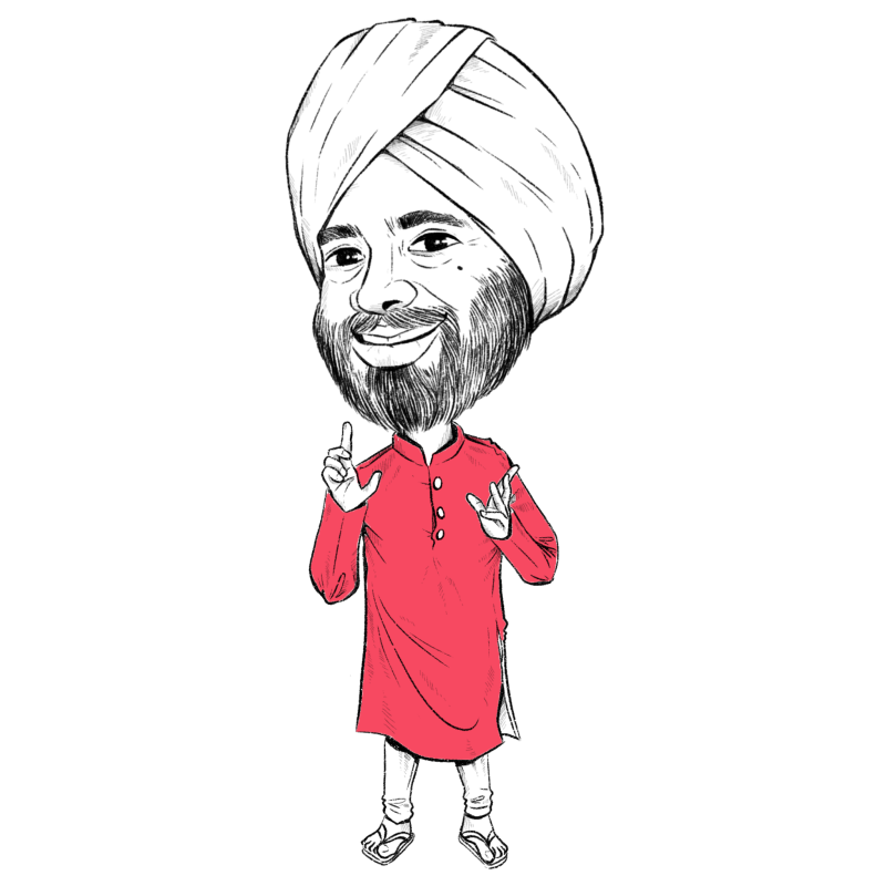 Illustration of Harjeet Singh Tuktuk